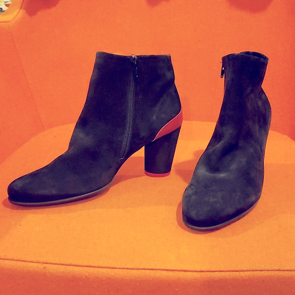 Suede Arche 8 KLODEA Red Black Ankle Boots